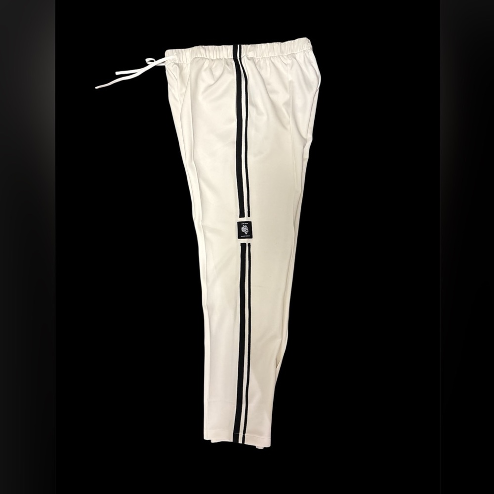 Darc Sport Cream/ Black Stripes Track Pants Size: Large - Picture 4 of 9